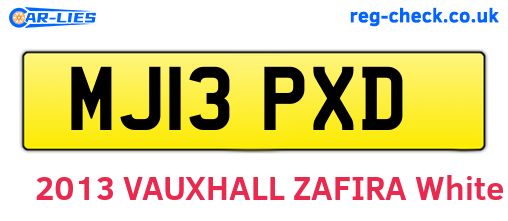 MJ13PXD are the vehicle registration plates.