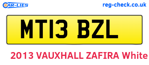 MT13BZL are the vehicle registration plates.