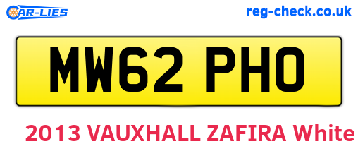 MW62PHO are the vehicle registration plates.
