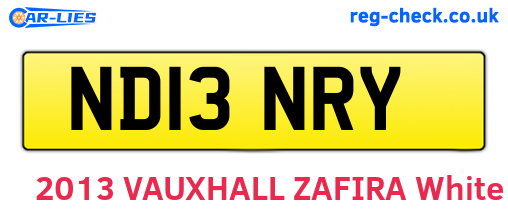 ND13NRY are the vehicle registration plates.