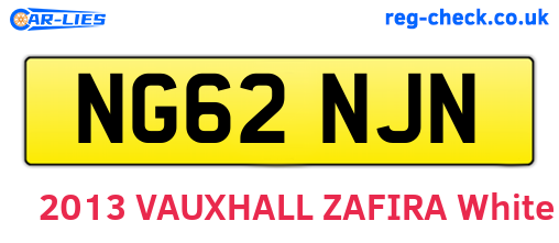 NG62NJN are the vehicle registration plates.