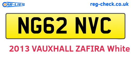 NG62NVC are the vehicle registration plates.