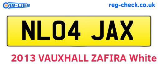 NL04JAX are the vehicle registration plates.
