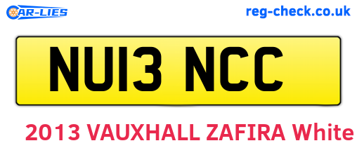 NU13NCC are the vehicle registration plates.