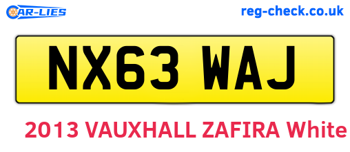 NX63WAJ are the vehicle registration plates.