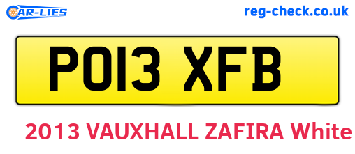 PO13XFB are the vehicle registration plates.