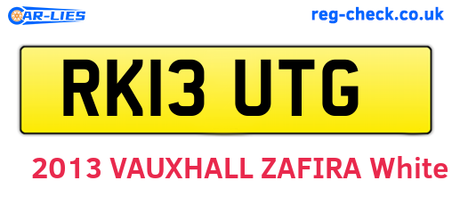 RK13UTG are the vehicle registration plates.