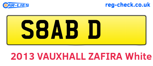 S8ABD are the vehicle registration plates.
