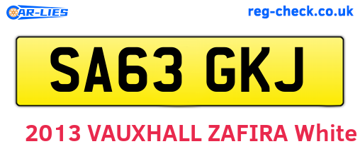 SA63GKJ are the vehicle registration plates.