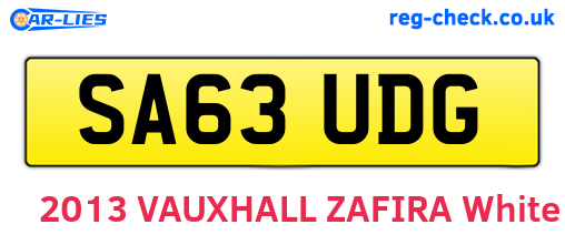 SA63UDG are the vehicle registration plates.