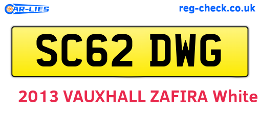 SC62DWG are the vehicle registration plates.