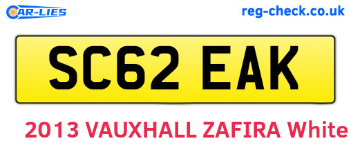 SC62EAK are the vehicle registration plates.