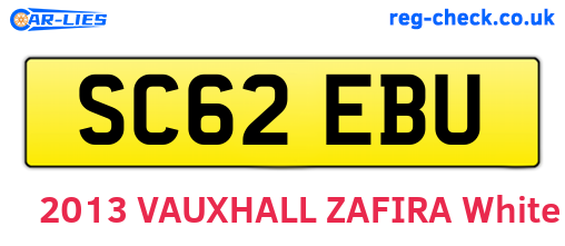 SC62EBU are the vehicle registration plates.