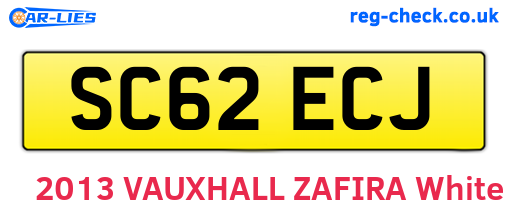 SC62ECJ are the vehicle registration plates.