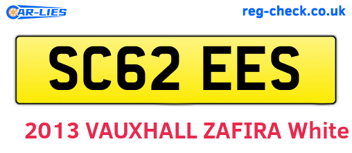 SC62EES are the vehicle registration plates.
