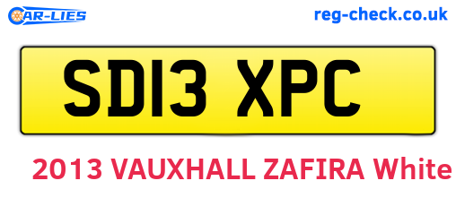 SD13XPC are the vehicle registration plates.