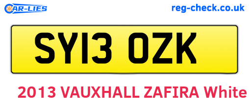 SY13OZK are the vehicle registration plates.