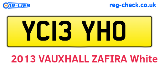 YC13YHO are the vehicle registration plates.