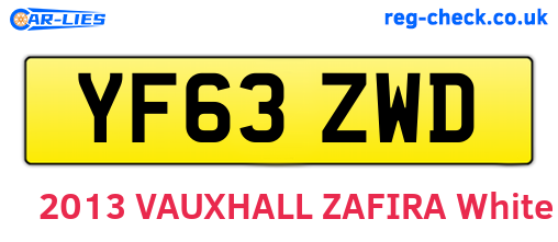 YF63ZWD are the vehicle registration plates.