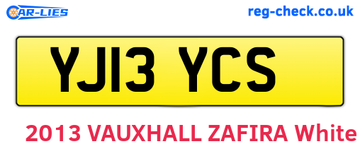 YJ13YCS are the vehicle registration plates.