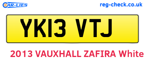 YK13VTJ are the vehicle registration plates.