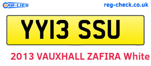 YY13SSU are the vehicle registration plates.