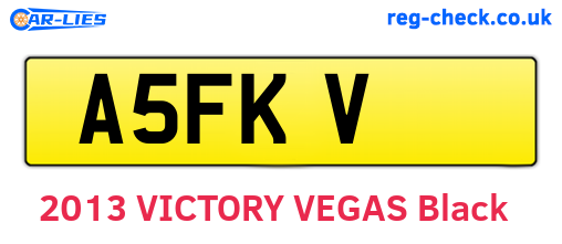 A5FKV are the vehicle registration plates.