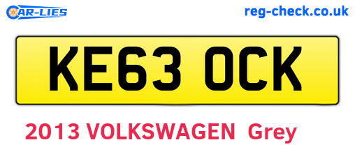 KE63OCK are the vehicle registration plates.