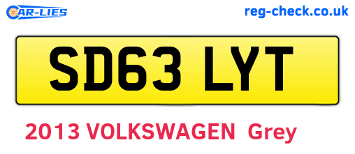 SD63LYT are the vehicle registration plates.