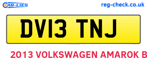 DV13TNJ are the vehicle registration plates.