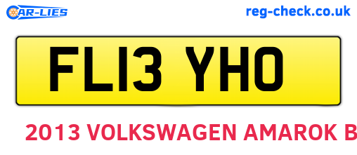 FL13YHO are the vehicle registration plates.