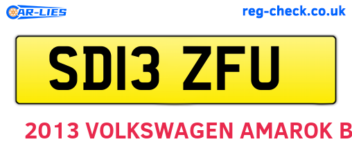 SD13ZFU are the vehicle registration plates.
