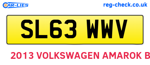 SL63WWV are the vehicle registration plates.