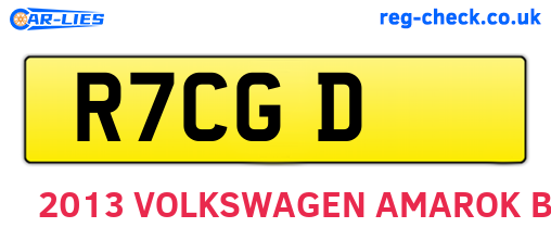 R7CGD are the vehicle registration plates.