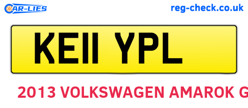 KE11YPL are the vehicle registration plates.