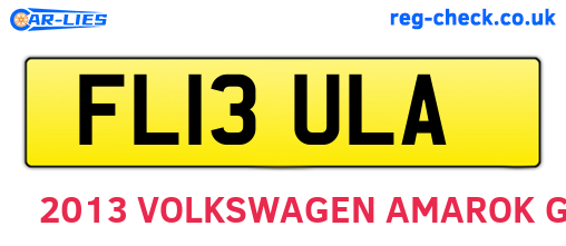 FL13ULA are the vehicle registration plates.