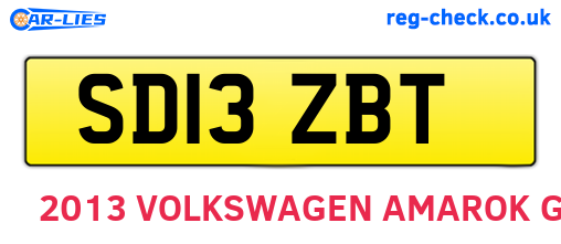 SD13ZBT are the vehicle registration plates.