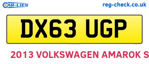DX63UGP are the vehicle registration plates.