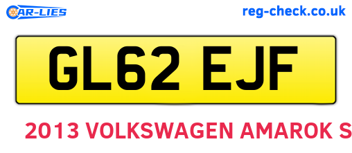 GL62EJF are the vehicle registration plates.