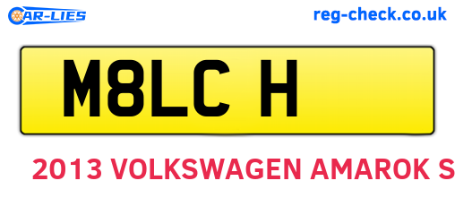 M8LCH are the vehicle registration plates.