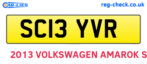 SC13YVR are the vehicle registration plates.