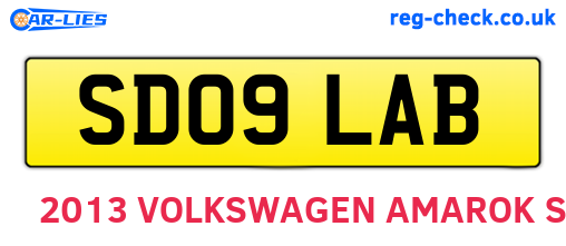 SD09LAB are the vehicle registration plates.