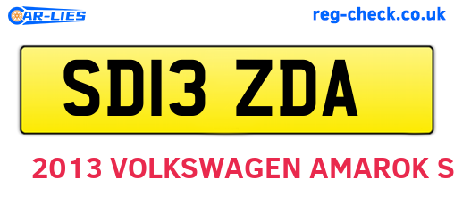 SD13ZDA are the vehicle registration plates.