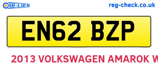 EN62BZP are the vehicle registration plates.