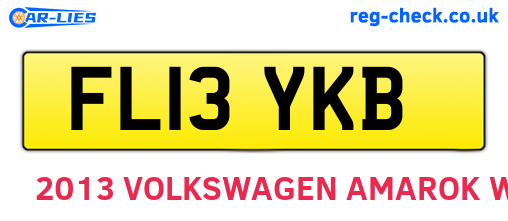FL13YKB are the vehicle registration plates.