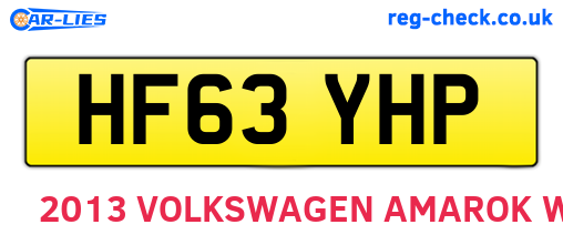HF63YHP are the vehicle registration plates.