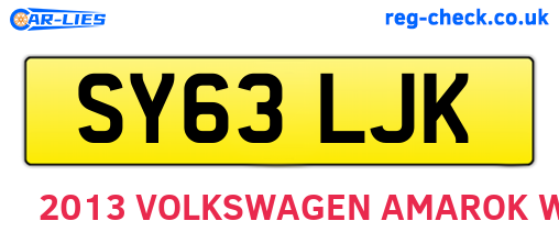 SY63LJK are the vehicle registration plates.