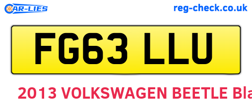 FG63LLU are the vehicle registration plates.