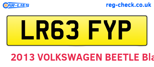 LR63FYP are the vehicle registration plates.