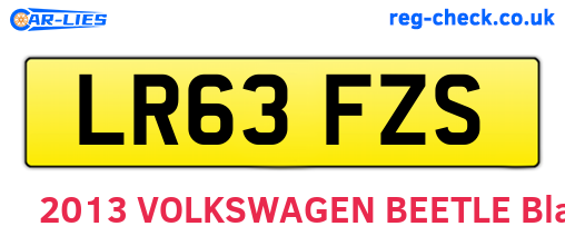 LR63FZS are the vehicle registration plates.